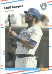 1988 Fleer Baseball Cards      161     Cecil Cooper